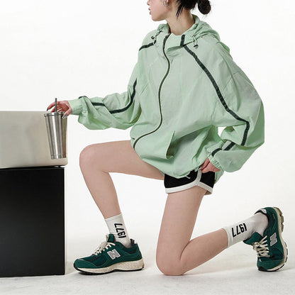 Damen Sportliche Windjacke Wasserdicht