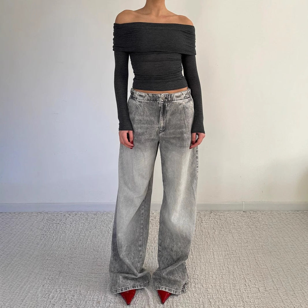 Damen Weite Jeans Norvielle