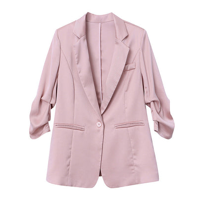 Damen Blazer Feiner Faltenwurf Praktische Taschen Norvielle