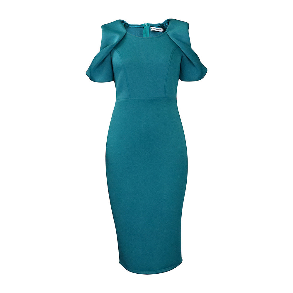 Damen Körperbetontes Kleid Puffärmel Elegant Norvielle