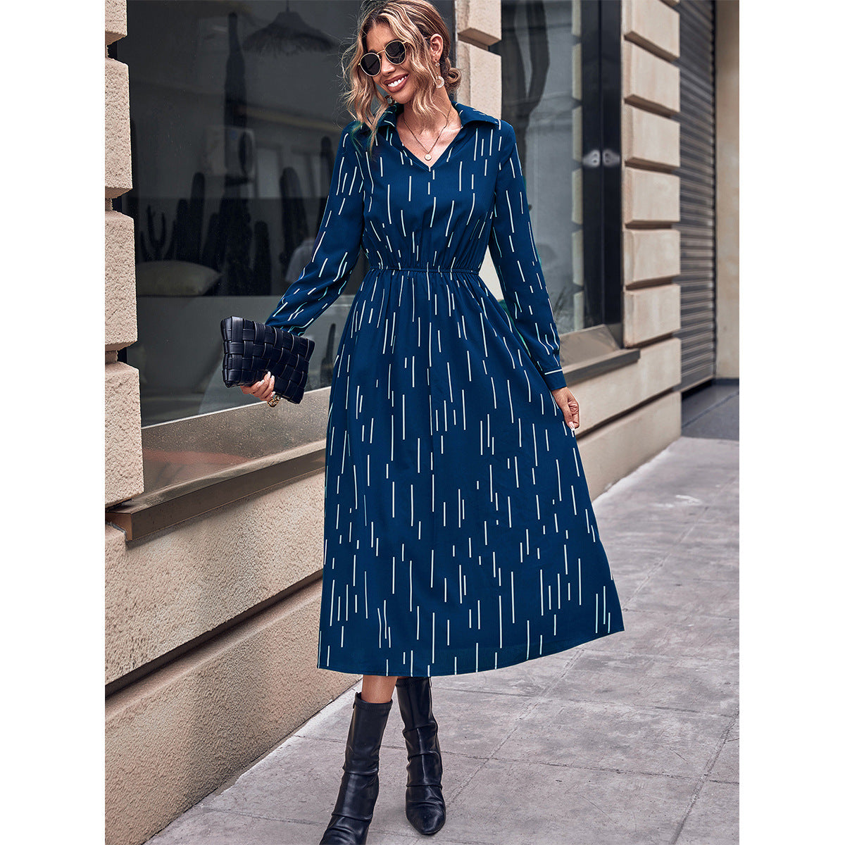 Damen Midi-Kleid Elastisch Norvielle - Norvielle