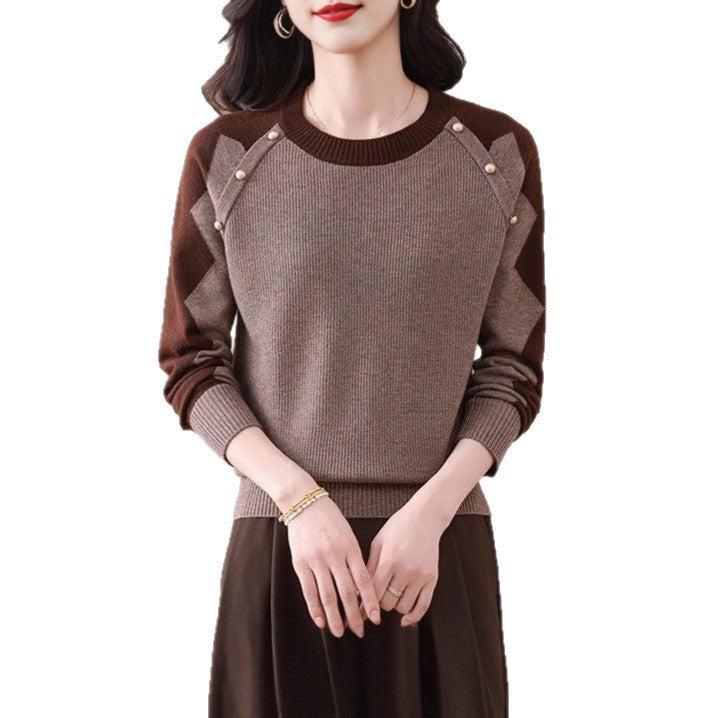 Damen Pullover Lässig Mit Applikationen Norvielle