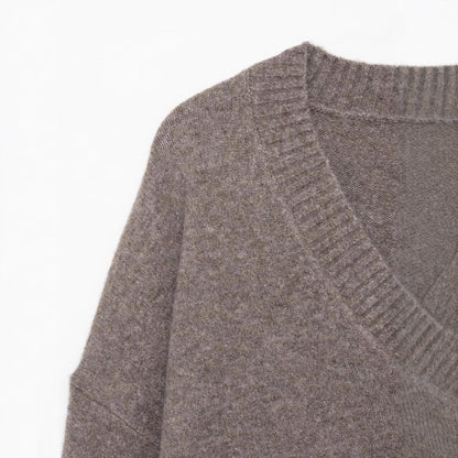 Damen V-Pullover Wolle Norvielle