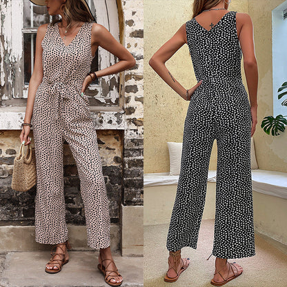 Damen Jumpsuit Elastisch Mit Taillenzug