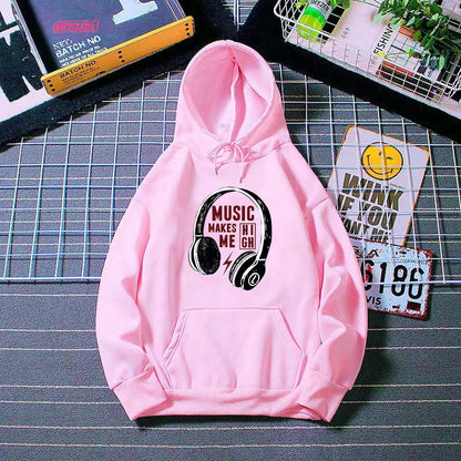Damen Kapuzenpullover Musik-Design