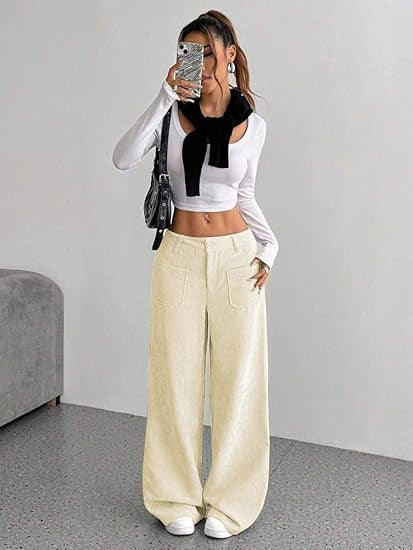 Damen Cordhose Weit Norvielle