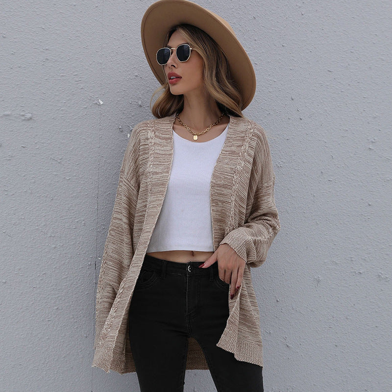 Damen Cardigan Lässiger Schnitt Strukturstrick Norvielle - Norvielle