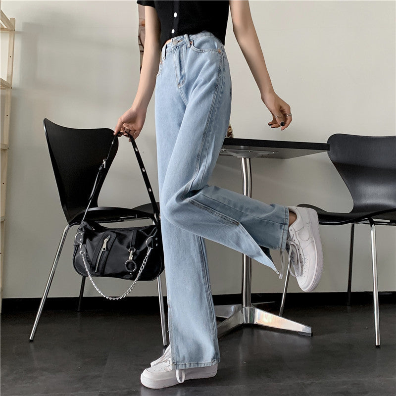 Damen Weite Jeans Mit Seitenschlitzen Norvielle - Norvielle