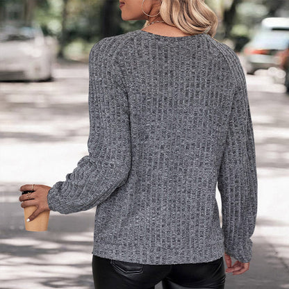 Damen Strickpullover Lässig Modische Struktur Beige