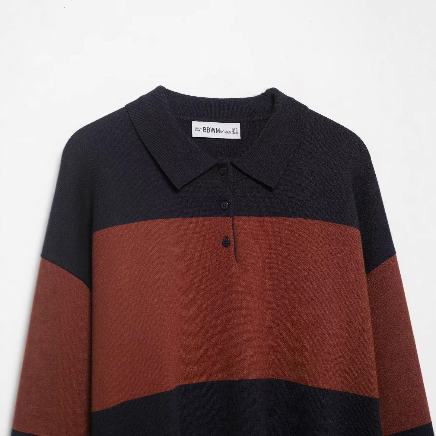 Damen Poloshirt Pullover Überschnittene Schultern Norvielle