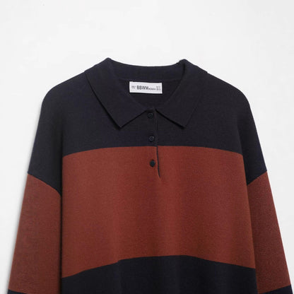 Damen Poloshirt Pullover Überschnittene Schultern Norvielle