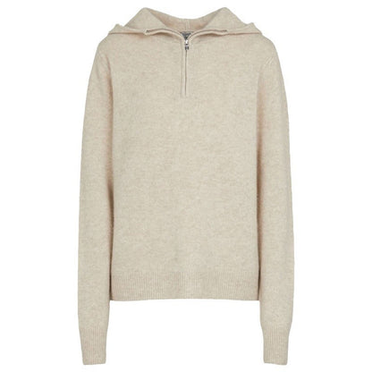 Damen Strickpullover mit Kapuze und Reißverschluss Norvielle