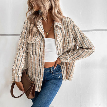Damen Overshirt Kariert Baumwolle Norvielle