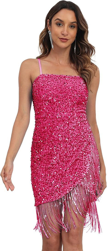 Damen Paillettenkleid Norvielle Glamour