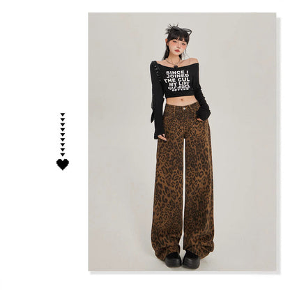 Damen Leoparden-Hosen Weite Norvielle