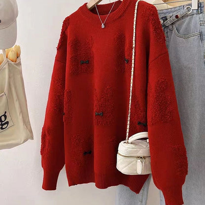 Damen Pullover Kuschelfleece Tierapplikationen Norvielle