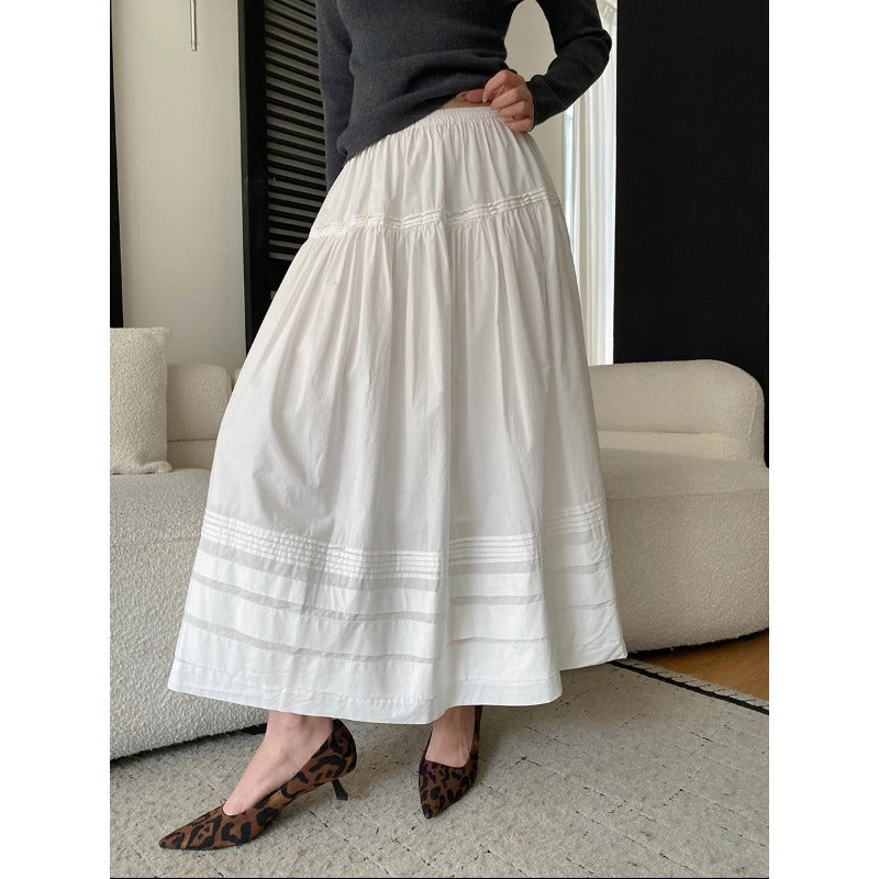Damen Midirock Voluminöses Design Bequemer Taillenzug Norvielle - Norvielle