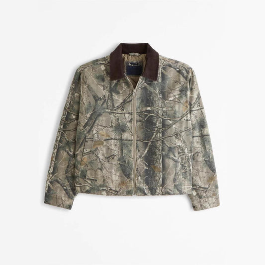 Herren Freizeitjacke Camouflage-Design Hochschließender Kragen - Norvielle