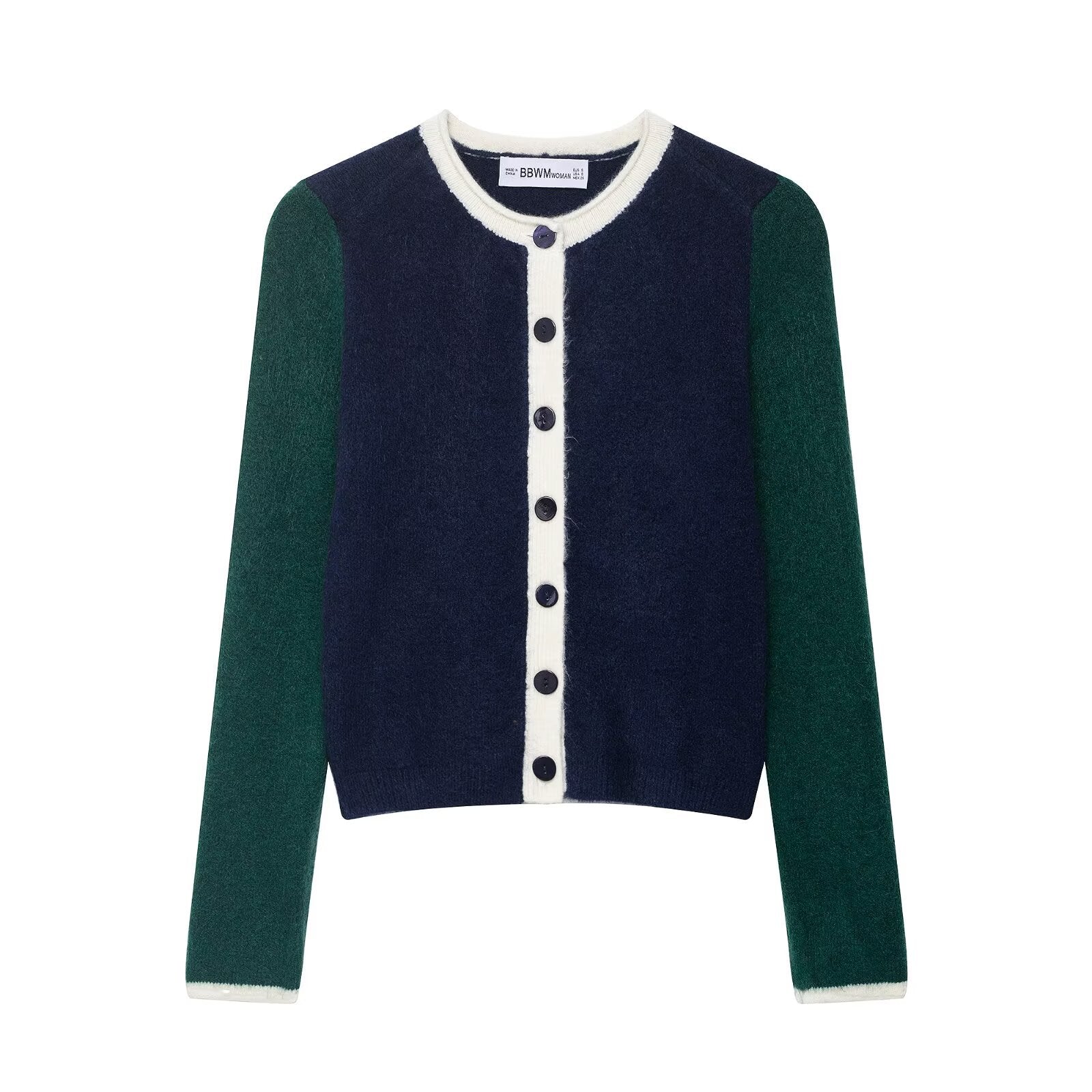 Damen Strickjacke Kontrastärmel Norvielle - Norvielle