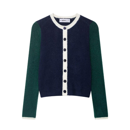 Damen Strickjacke Kontrastärmel Norvielle - Norvielle