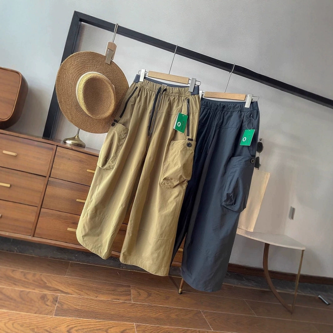 Damen Cargo Shorts Funktionale Baumwolle Beige - Norvielle