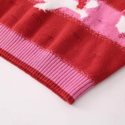 Damen Pullover Tier-Motiv Farbverlauf Norvielle