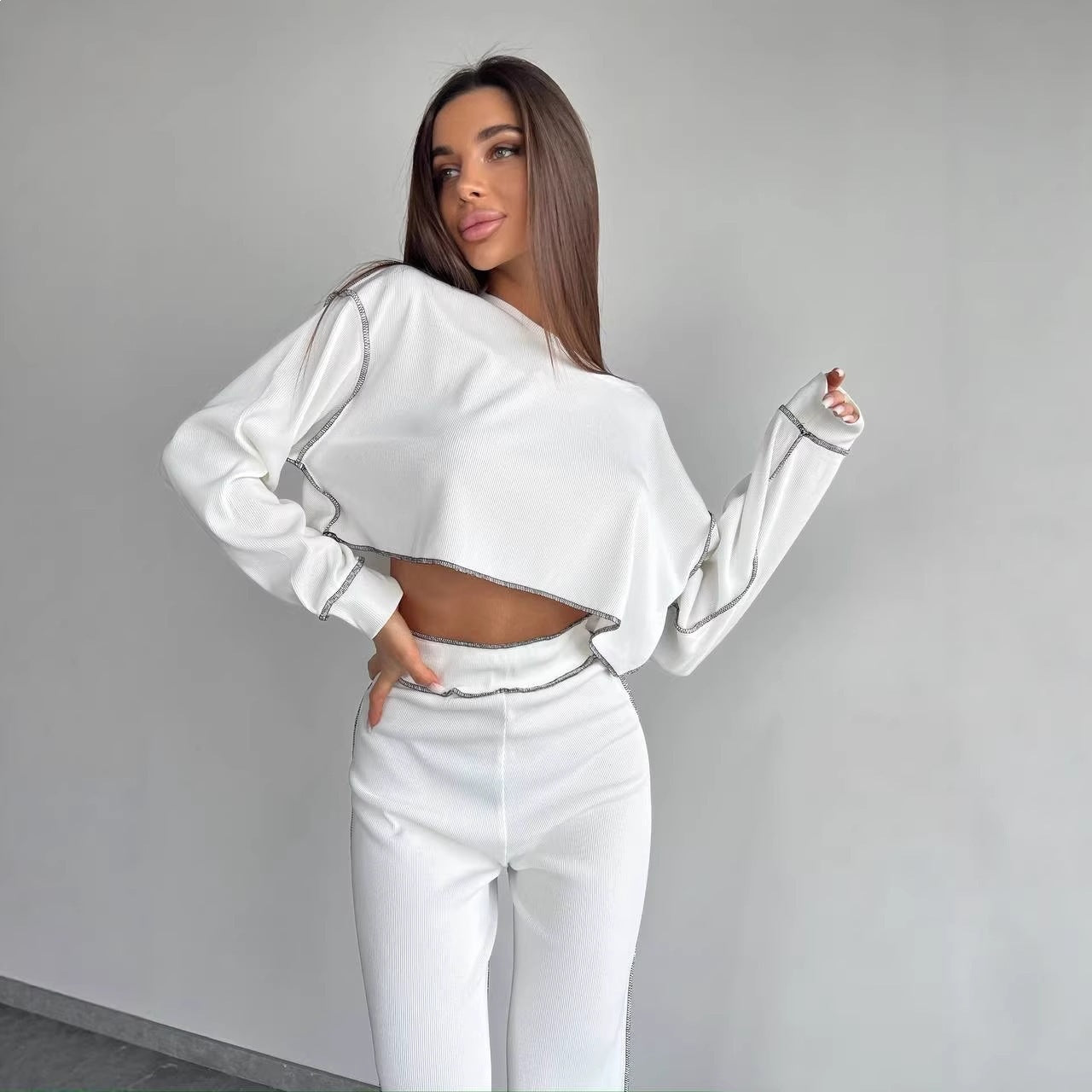 Damen Lounge-Set Weites Norvielle-Kleid aus Baumwolle mit weitem - Norvielle
