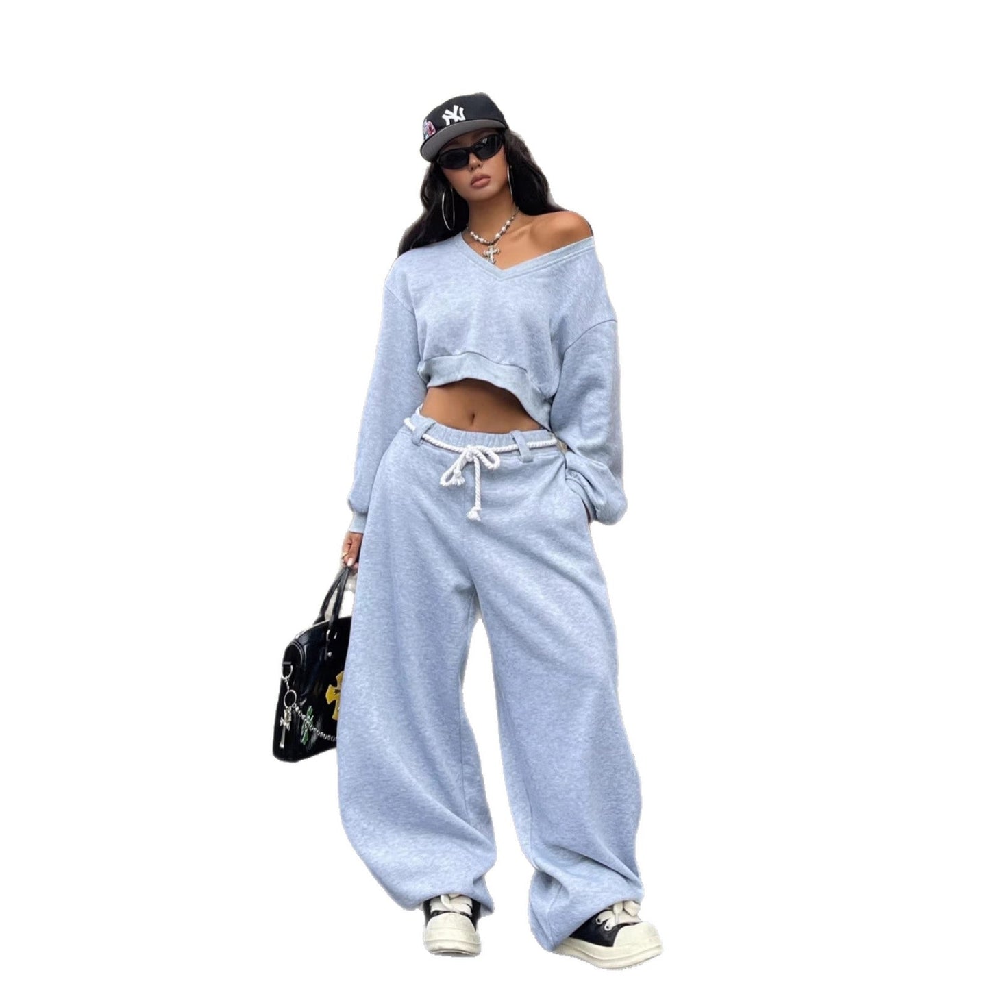 Damen Crop- und Hose Set Norvielle