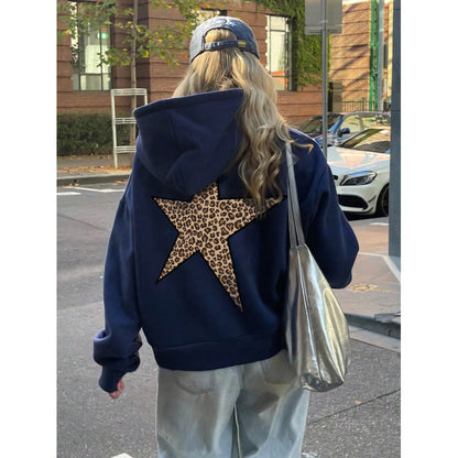 Damen Kapuzenpullover Glitzerndes Sternmotiv Norvielle