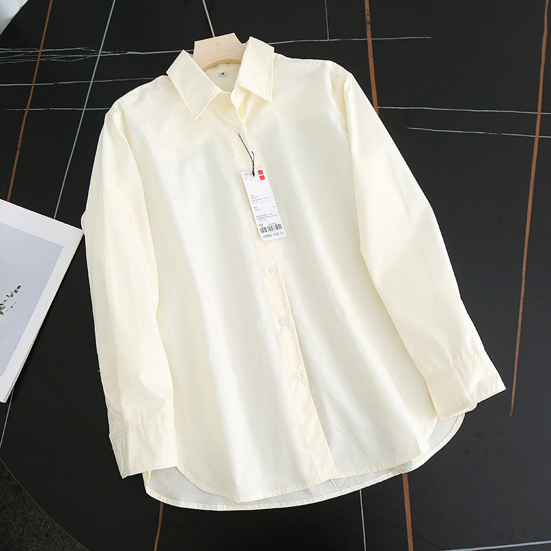 Damen Bluse Moderner Kragen Leicht Elastisch Weiß