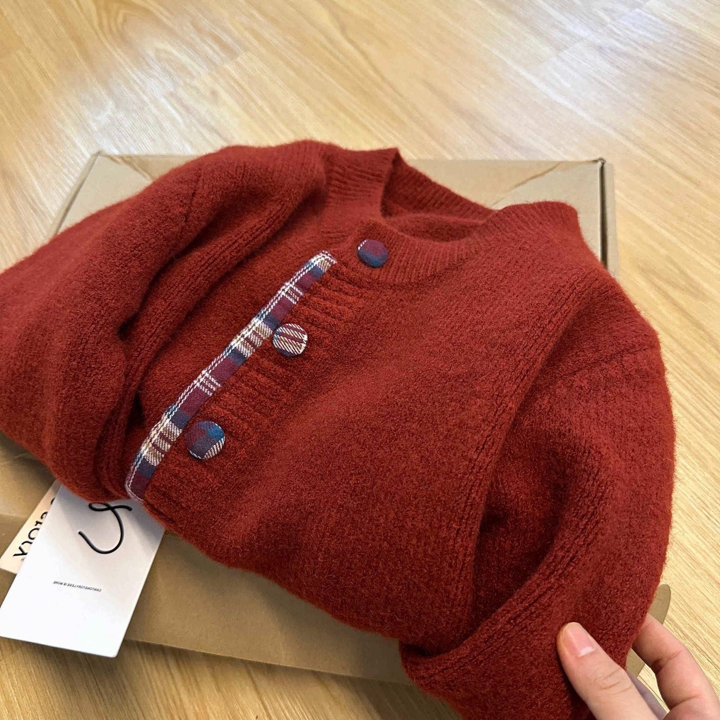 Damen Strickjacke Kontrastinnenauskleidung Norvielle