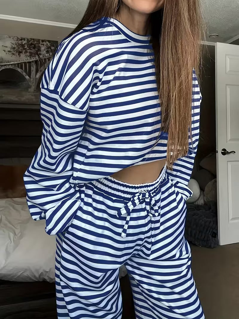 Damen Freizeit-Set Gestreift Norvielle