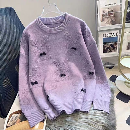 Damen Pullover Kuschelfleece Tierapplikationen Norvielle
