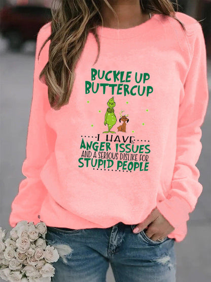 Damen Sweatshirt Humorvolles Design Norvielle