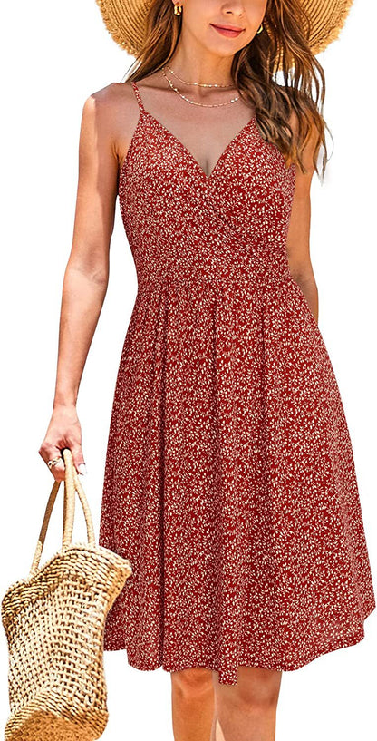 Damen Wickelkleid Zartes Jersey Verstellbare Träger Norvielle