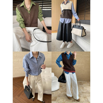 Damen Bluse Lässig Langärmlig Mit Brusttasche Norvielle