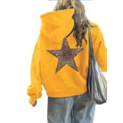 Damen Kapuzenpullover Glitzerndes Sternmotiv Norvielle