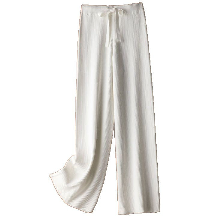 Damen Palazzo-Hose Weit Lässiger Bindegürtel Norvielle