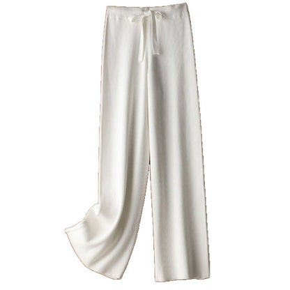 Damen Palazzo-Hose Weit Lässiger Bindegürtel Norvielle