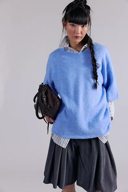 Damen Sweatshirt Halbtransparent Spitze Lässiger Schnitt Norvielle