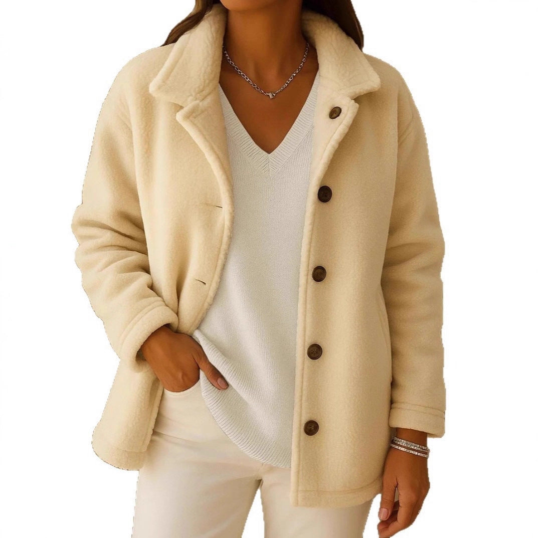 Damen Fleecejacke mit Knöpfen Norvielle