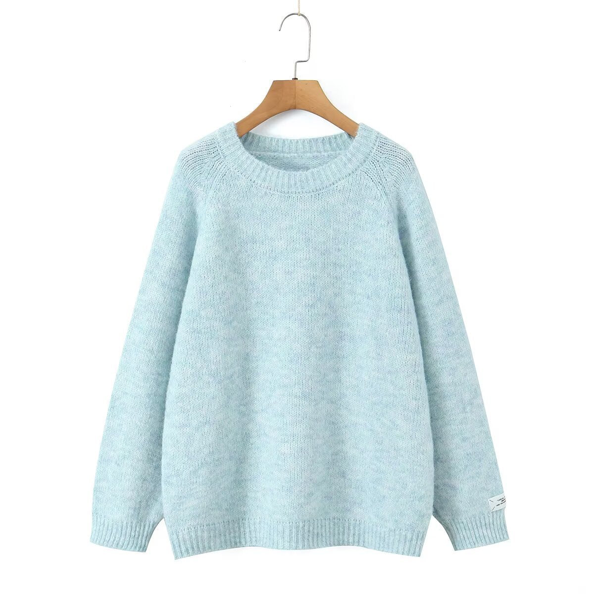 Damen Strickpullover Rundhals Norvielle Weich