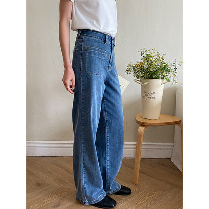 Damen High-Waist Jeans Weit Norvielle