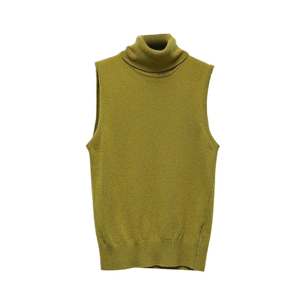 Damen Rollkragenpullover Feine Wolle Beige