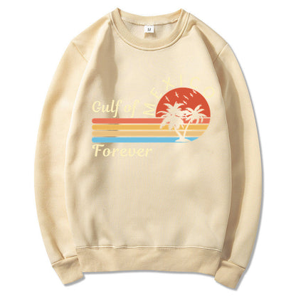 Damen Sweatshirt Tropisches Grafikdesign Baumwolle Modern