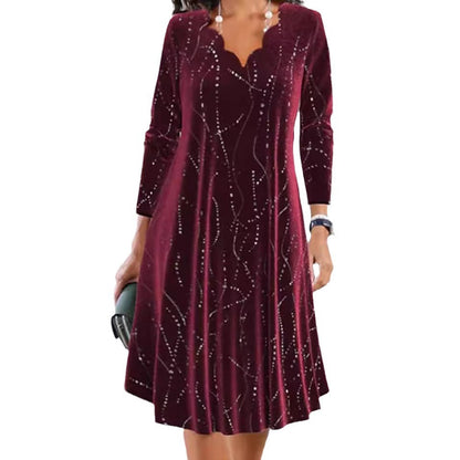 Damen Partykleid Funkelnde Akzente Norvielle