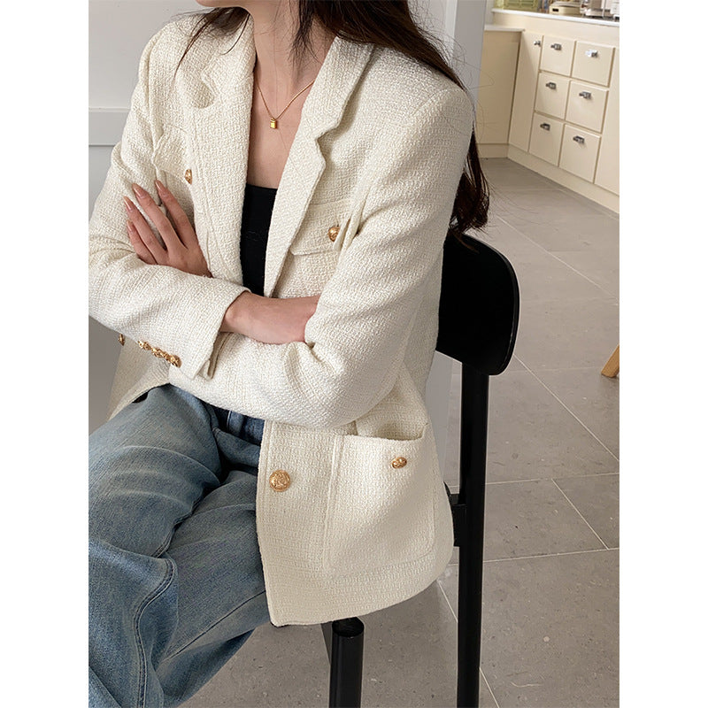Damen Boucle Blazerjacke mit Taschen Norvielle