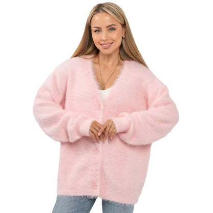 Damen Cardigan V-Ausschnitt Weich Norvielle