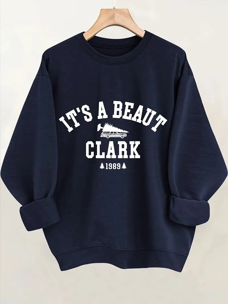 Damen Sweatshirt Lässiger Schriftzug Bequemer Schnitt Norvielle