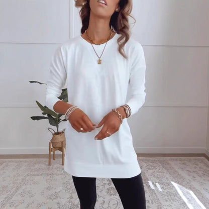 Damen Longsleeve-Oberteil Baumwolle Lässig